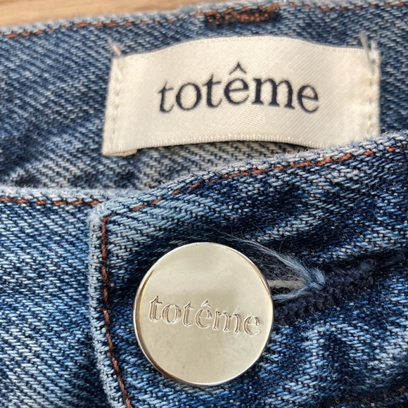 Toteme Straight Leg Denim Cropped 24 - Picture 2 of 5